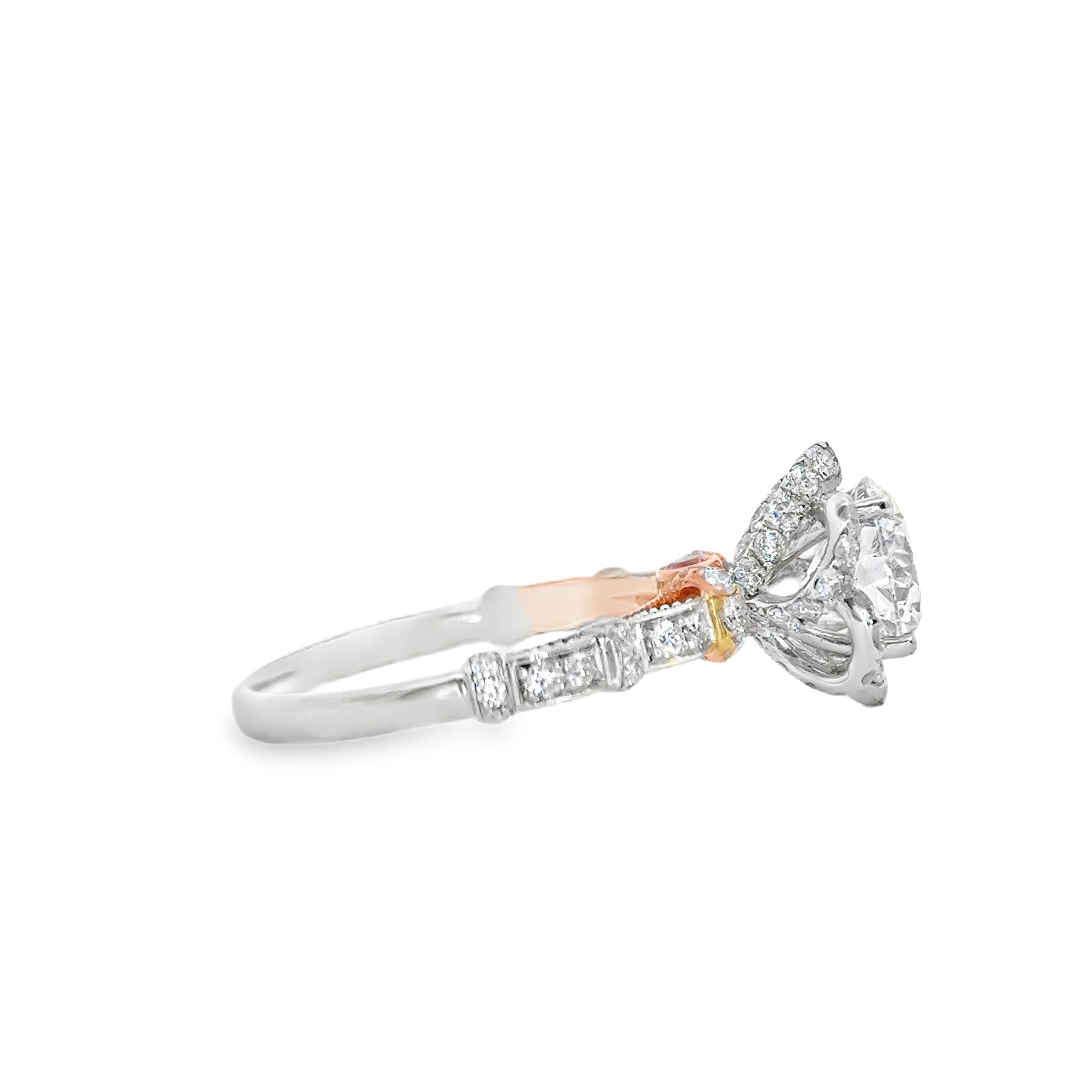 Elegant Floral Halo Diamond Ring [Setting Only] - LGB407