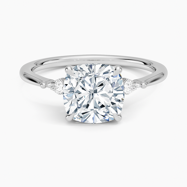 Petite Cometa Three Stone Diamond Engagement Ring  [Setting Only] - EC117C