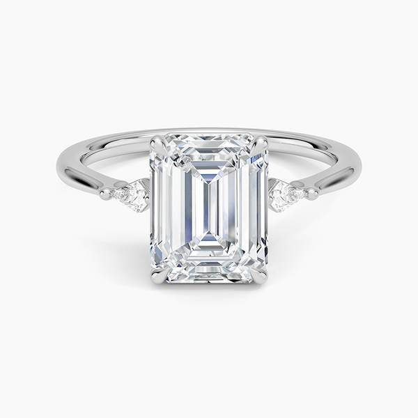 Petite Cometa Three Stone Diamond Engagement Ring  [Setting Only] - EC117E
