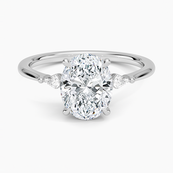 Petite Cometa Three Stone Diamond Engagement Ring  [Setting Only] - EC117O