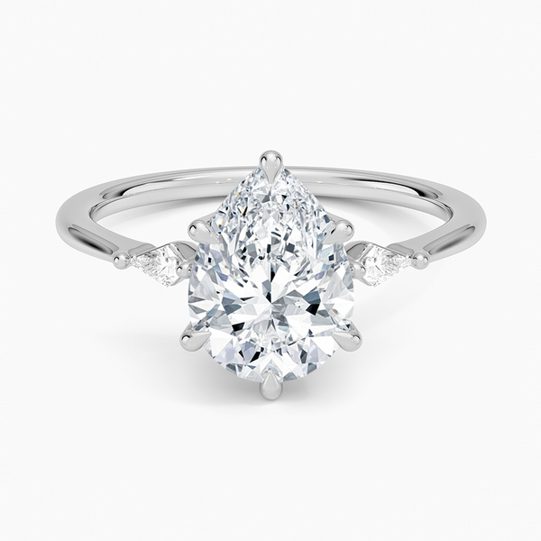 Petite Cometa Three Stone Diamond Engagement Ring  [Setting Only] - EC117P