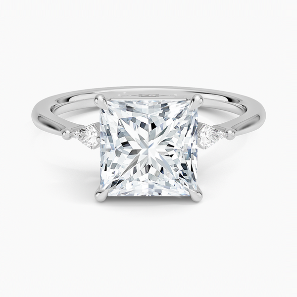 Petite Cometa Three Stone Diamond Engagement Ring  [Setting Only] - EC117Pr