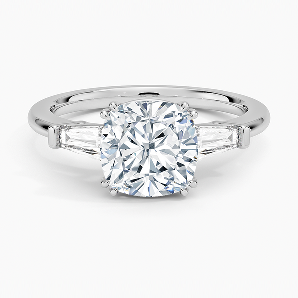 Symphony Double Prong Three Stone Diamond Engagement Ring  [Setting Only] - EC122C