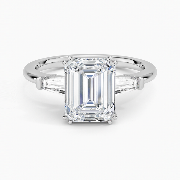 Symphony Double Prong Three Stone Diamond Engagement Ring  [Setting Only] - EC122E