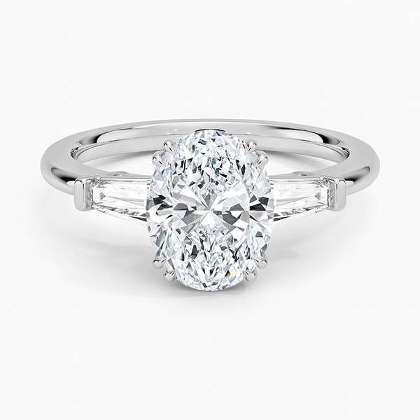 Symphony Double Prong Three Stone Diamond Engagement Ring  [Setting Only] - EC122O