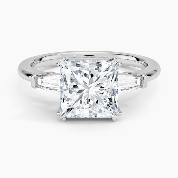 Symphony Double Prong Three Stone Diamond Engagement Ring  [Setting Only] - EC122Pr