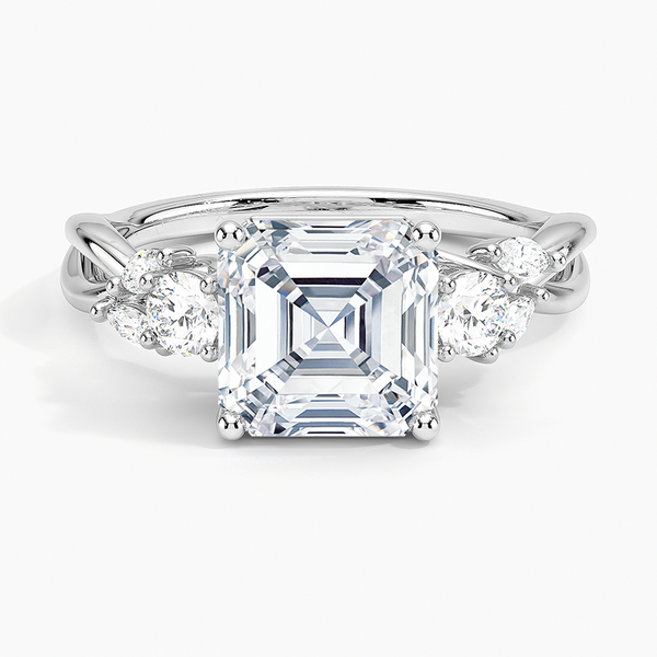 Willow Three Stone Diamond Engagement Ring  [Setting Only] - EC121A