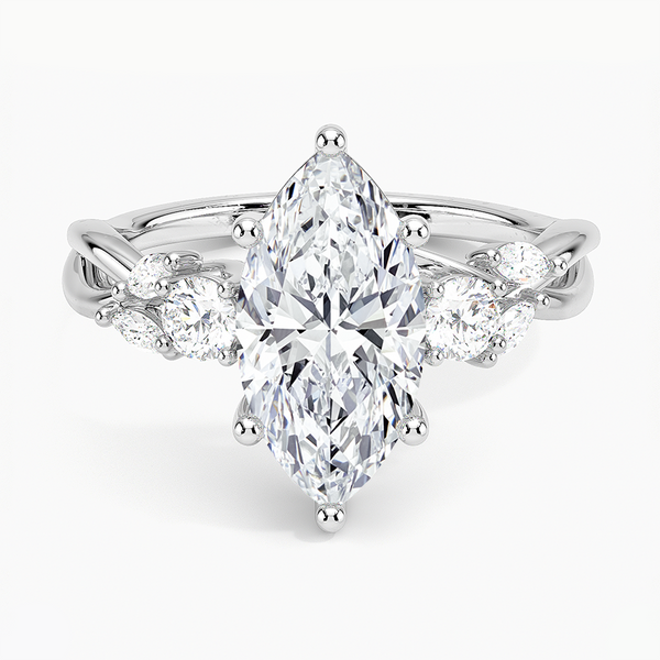 Willow Three Stone Diamond Engagement Ring  [Setting Only] - EC121M