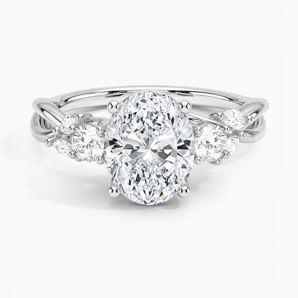 Willow Three Stone Diamond Engagement Ring  [Setting Only] - EC121O