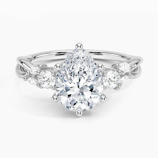 Willow Three Stone Diamond Engagement Ring  [Setting Only] - EC121P