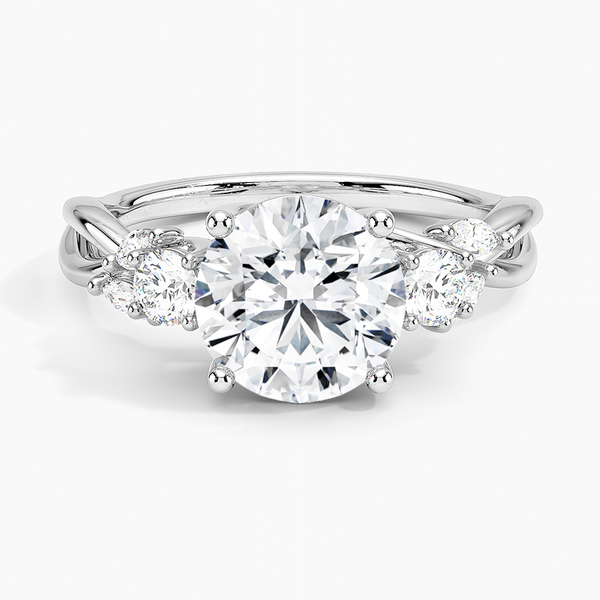 Willow Three Stone Diamond Engagement Ring  [Setting Only] - EC121