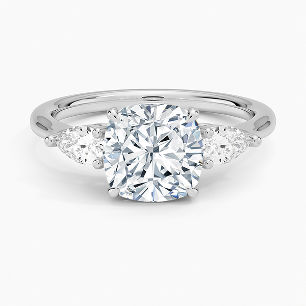 Opera Three Stone Diamond Engagement Ring  [Setting Only] - EC120C