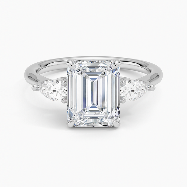 Opera Three Stone Diamond Engagement Ring  [Setting Only] - EC120E