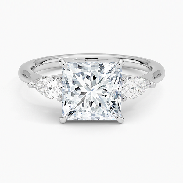 Opera Three Stone Diamond Engagement Ring  [Setting Only] - EC120Pr