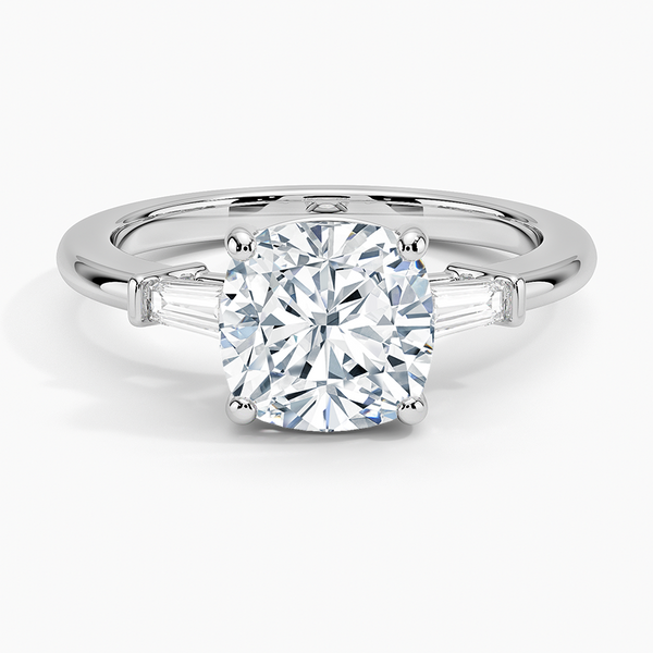 Tapered Baguette Three Stone Diamond Engagement Ring  [Setting Only] - EC118C