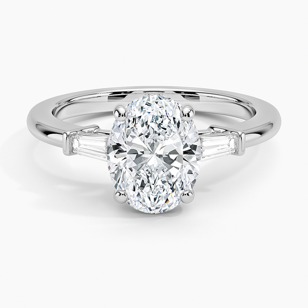 Tapered Baguette Three Stone Diamond Engagement Ring  [Setting Only] - EC118O