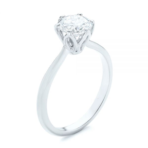 Elegant Solitaire Engagement Ring [Setting Only] - EC001 With 3.03 Carat Round Shape Lab Diamond