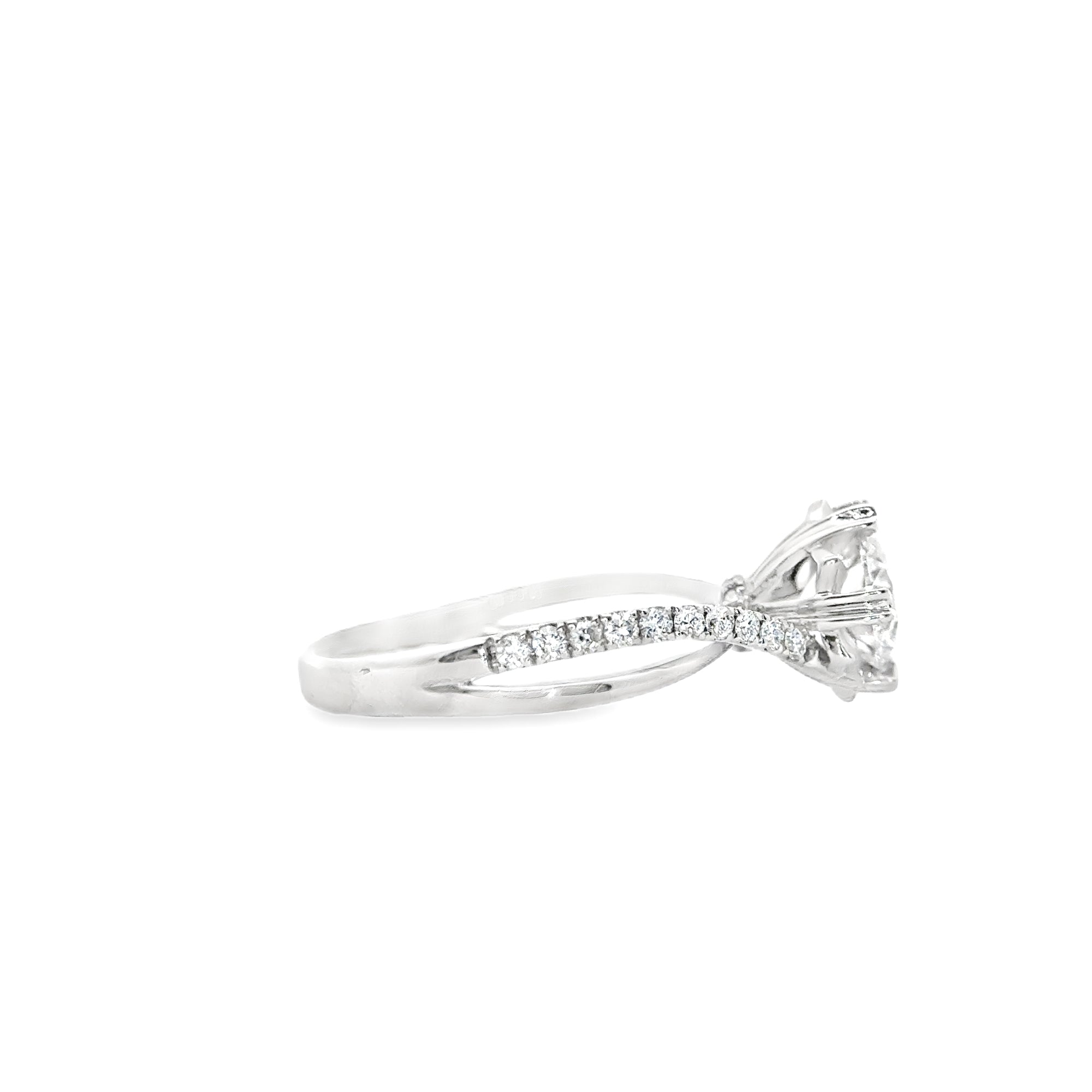 Pear Side Stones Diamond Engagement Ring [Setting Only] - LGT670