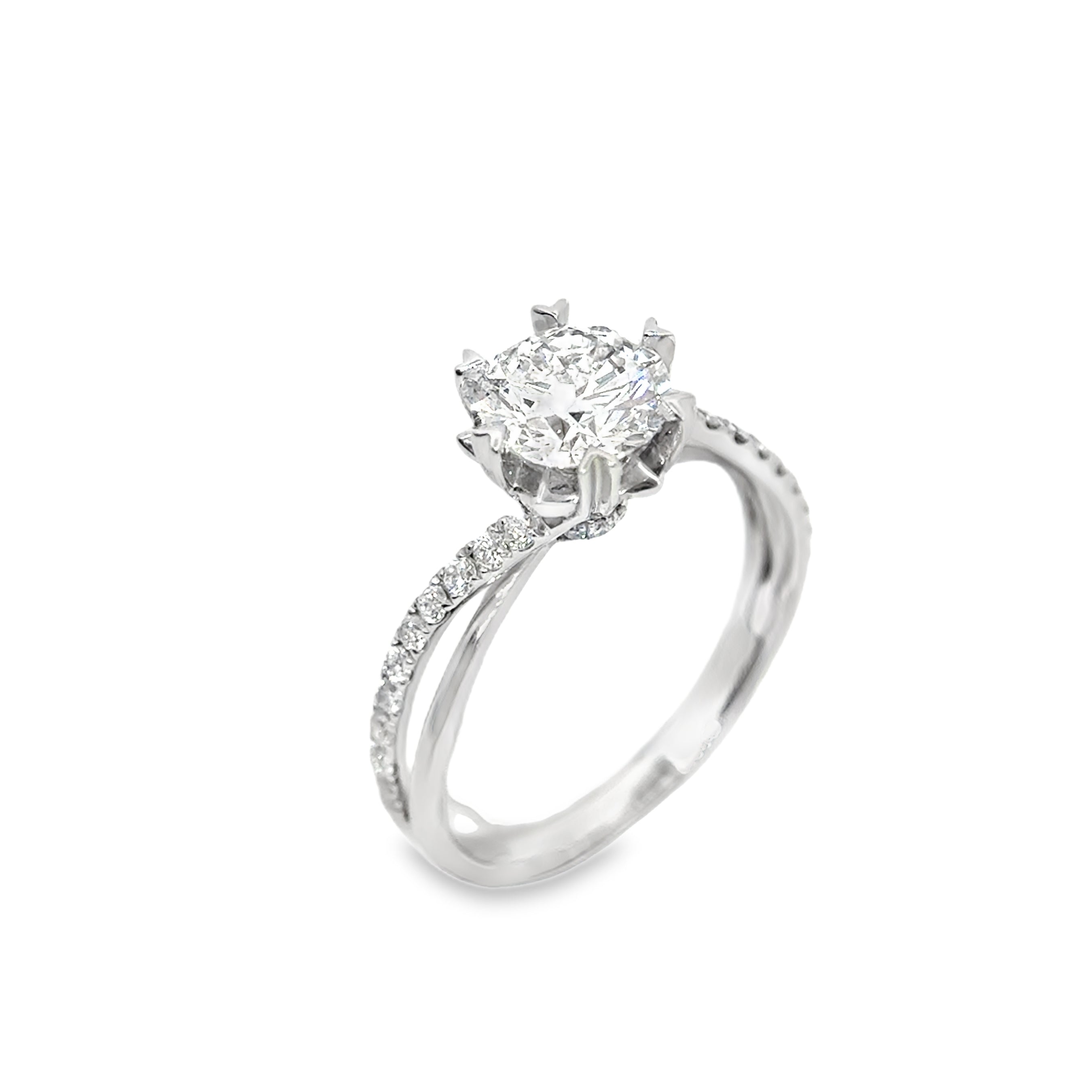 Pear Side Stones Diamond Engagement Ring [Setting Only] - LGT670