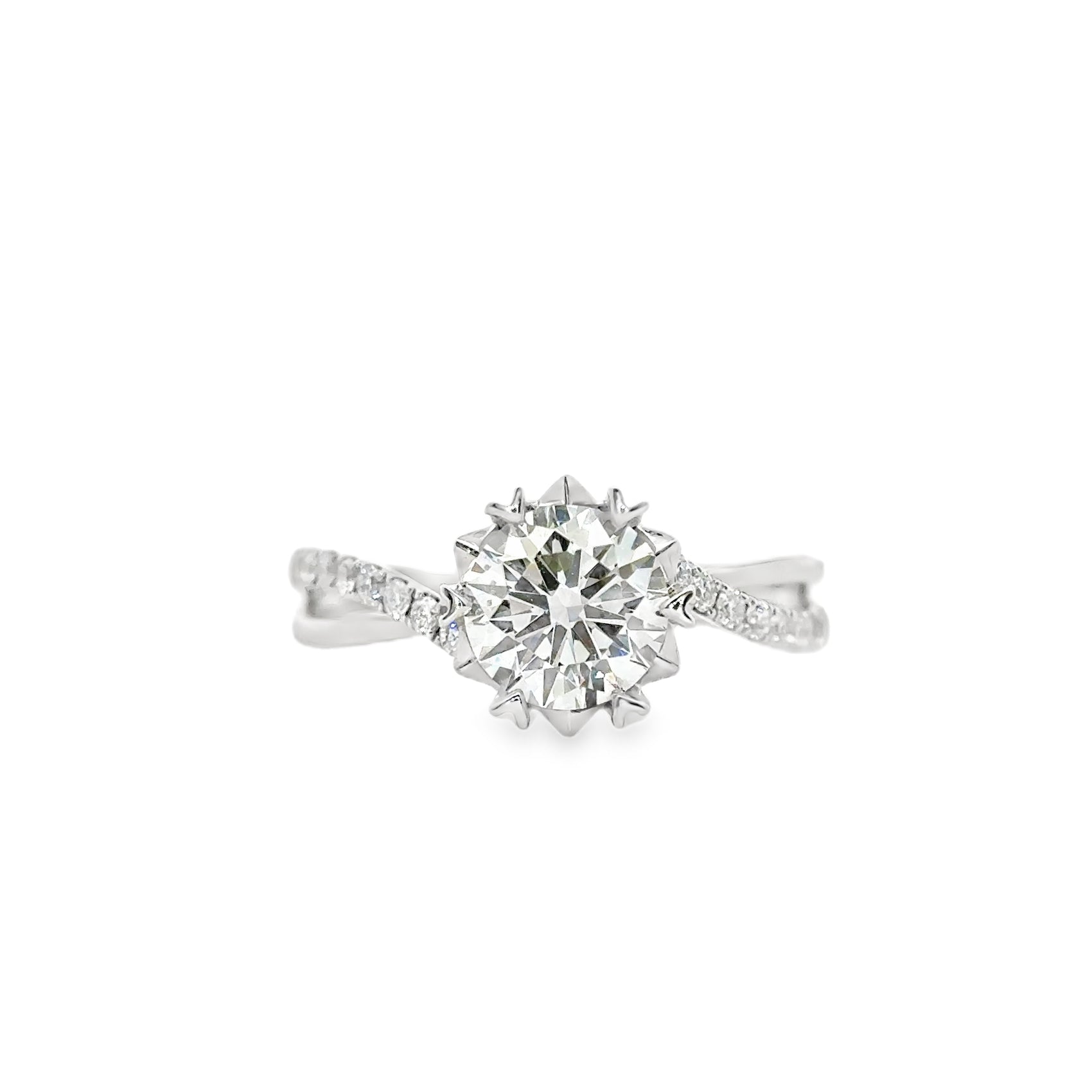 Pear Side Stones Diamond Engagement Ring [Setting Only] - LGT670
