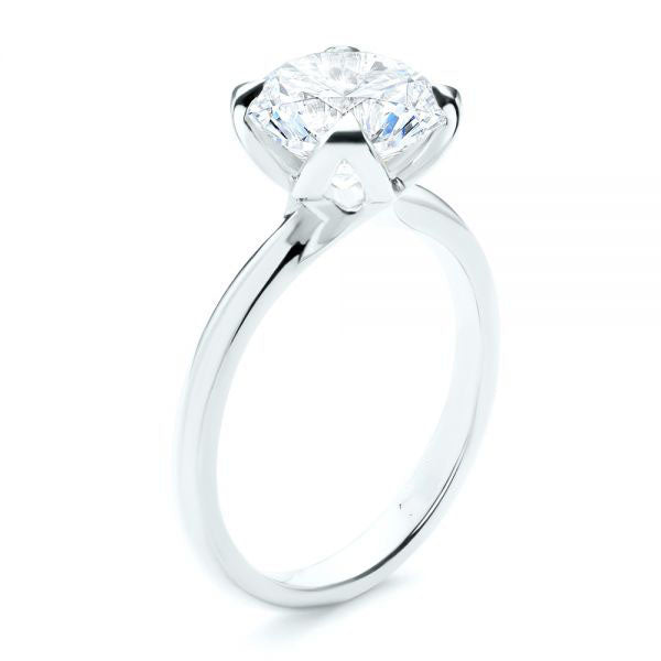 Floral Four Prong Solitaire Engagement Ring [Setting Only] - LGN003