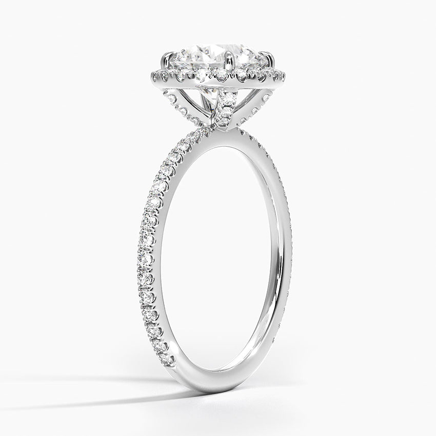 Waverly Halo Diamond Engagement Ring [Setting Only] - EC099 - Roselle Jewelry