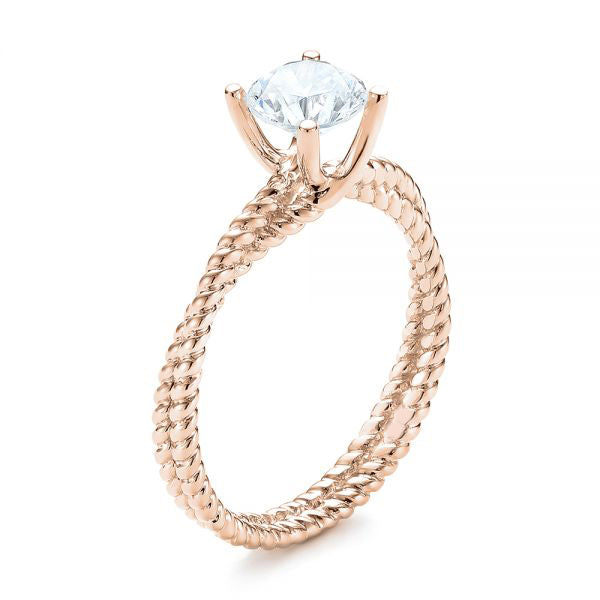 Braided Women's Solitaire Engagement Ring [Setting Only] - EC069 - Roselle Jewelry