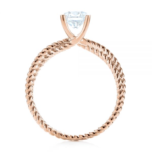 Braided Women's Solitaire Engagement Ring [Setting Only] - EC069 - Roselle Jewelry