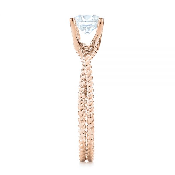 Braided Women's Solitaire Engagement Ring [Setting Only] - EC069 - Roselle Jewelry
