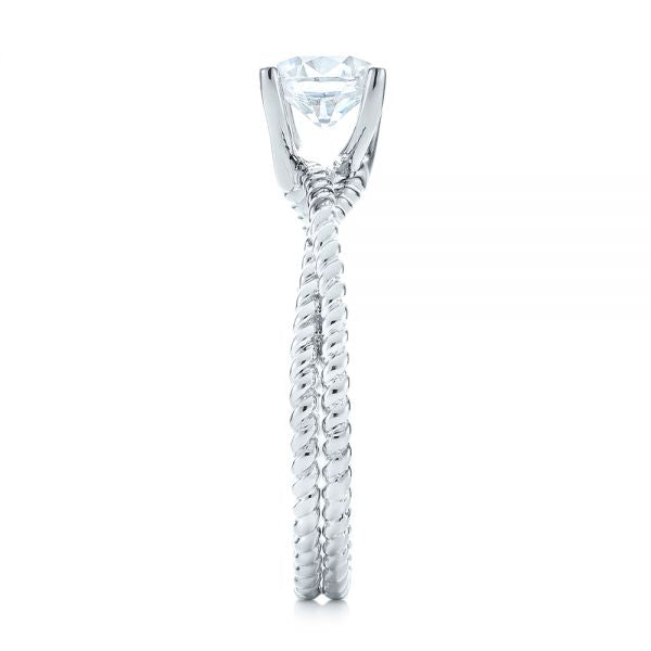 Braided Women's Solitaire Engagement Ring [Setting Only] - EC069 - Roselle Jewelry