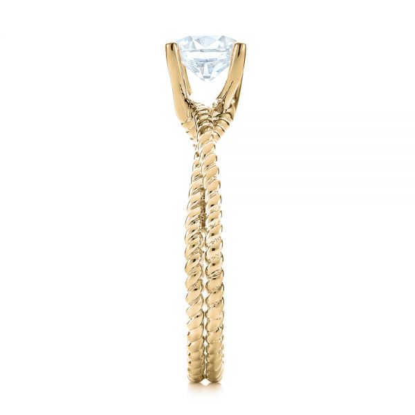 Braided Women's Solitaire Engagement Ring [Setting Only] - EC069 - Roselle Jewelry