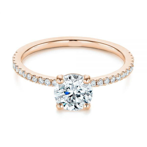 Four Prong Classic Diamond Engagement Ring [Setting Only] - EC051 - Roselle Jewelry