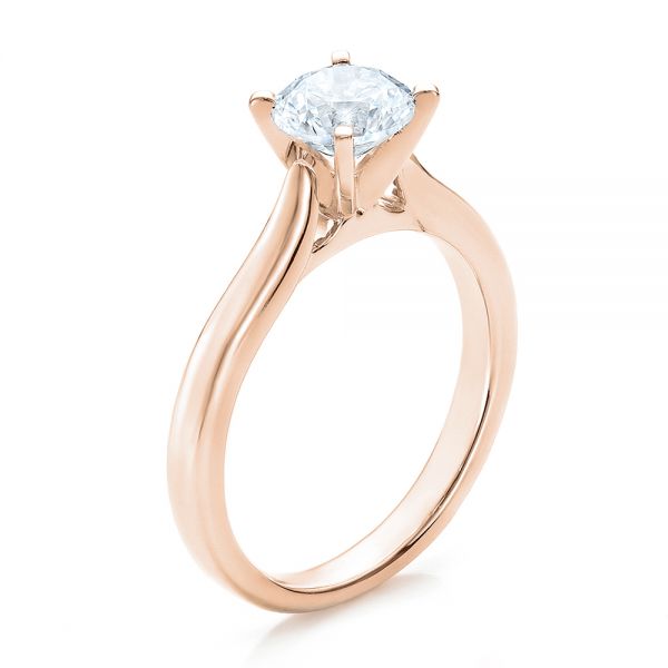 Contemporary Solitaire Engagement Ring [Setting Only] - EC083 - Roselle Jewelry