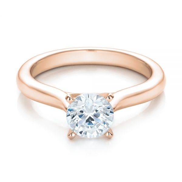 Contemporary Solitaire Engagement Ring [Setting Only] - EC083 - Roselle Jewelry