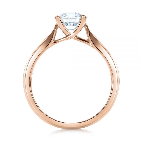 Contemporary Solitaire Engagement Ring [Setting Only] - EC086 - Roselle Jewelry