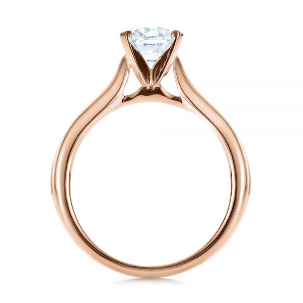 Contemporary Solitaire Engagement Ring [Setting Only] - EC083 - Roselle Jewelry