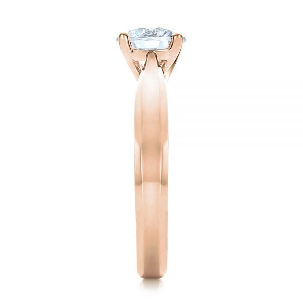Contemporary Solitaire Engagement Ring [Setting Only] - EC086 - Roselle Jewelry