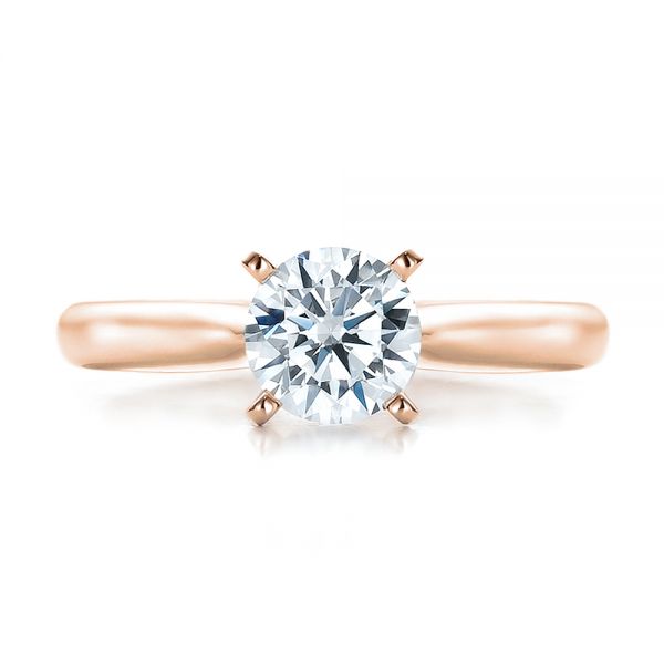 Contemporary Solitaire Engagement Ring [Setting Only] - EC083 - Roselle Jewelry