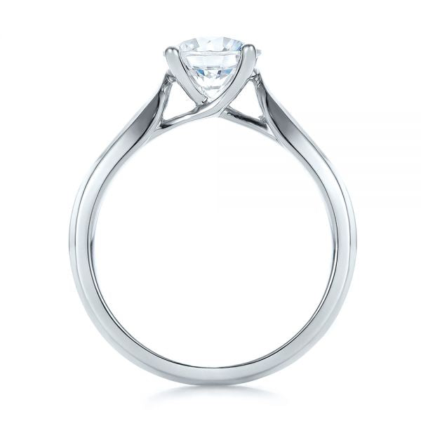 Contemporary Solitaire Engagement Ring [Setting Only] - EC086 - Roselle Jewelry