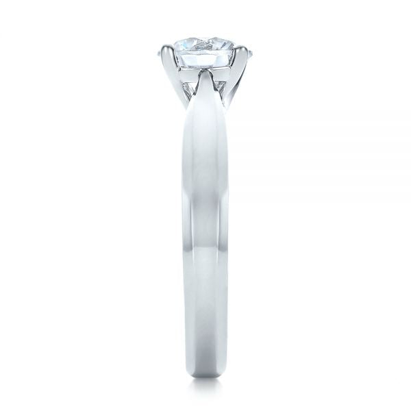 Contemporary Solitaire Engagement Ring [Setting Only] - EC086 - Roselle Jewelry