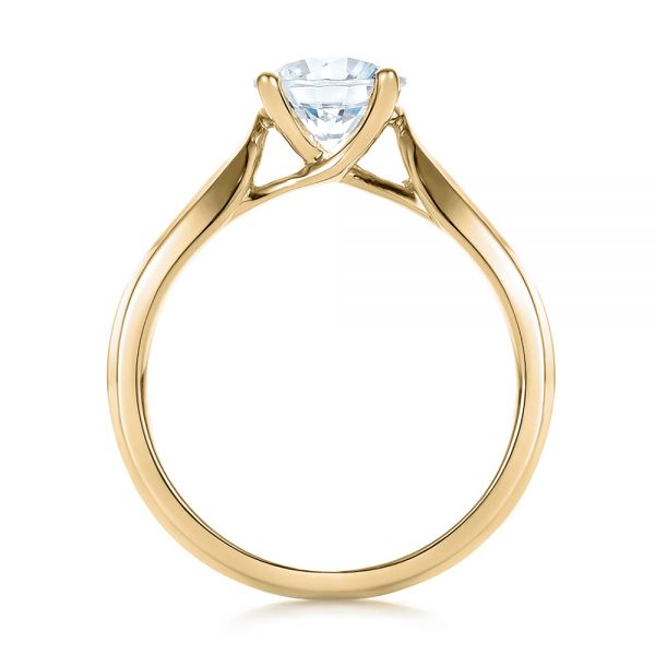 Contemporary Solitaire Engagement Ring [Setting Only] - EC086 - Roselle Jewelry