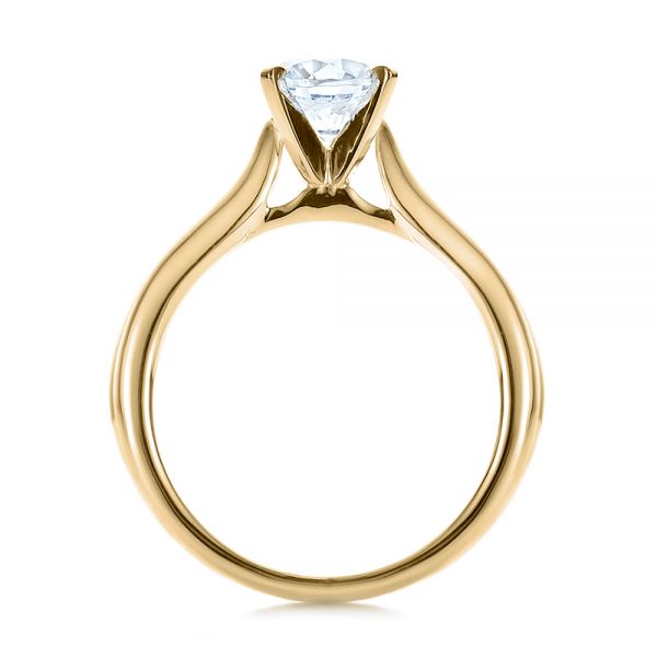 Contemporary Solitaire Engagement Ring [Setting Only] - EC083 - Roselle Jewelry