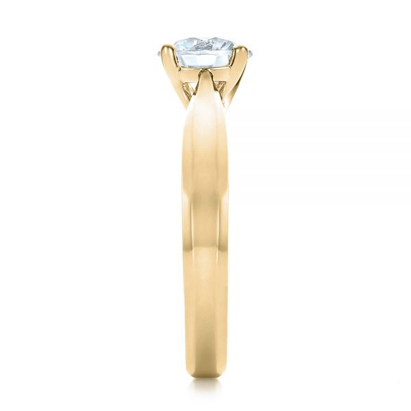 Contemporary Solitaire Engagement Ring [Setting Only] - EC086 - Roselle Jewelry