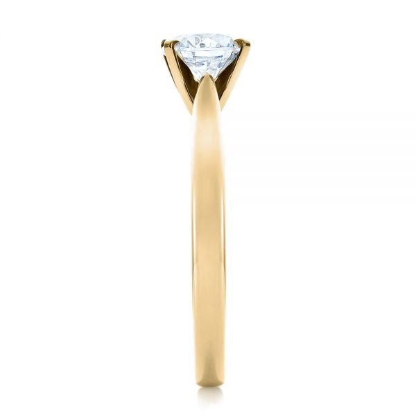 Contemporary Solitaire Engagement Ring [Setting Only] - EC083 - Roselle Jewelry