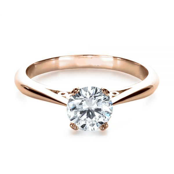 Custom Diamond Side Stone Engagement Ring [Setting Only] - EC072 - Roselle Jewelry