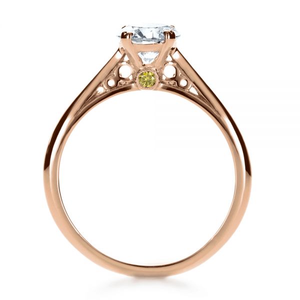 Custom Diamond Side Stone Engagement Ring [Setting Only] - EC072 - Roselle Jewelry