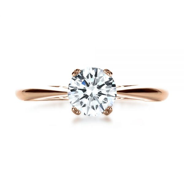 Custom Diamond Side Stone Engagement Ring [Setting Only] - EC072 - Roselle Jewelry