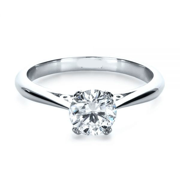 Custom Diamond Side Stone Engagement Ring [Setting Only] - EC072 - Roselle Jewelry