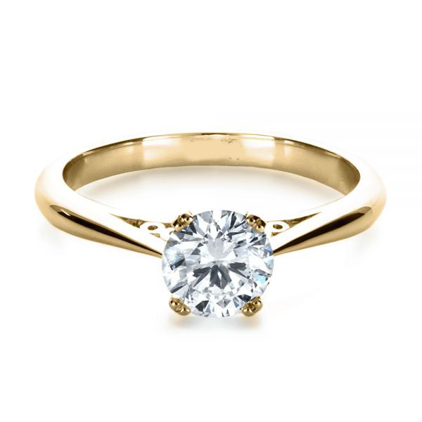 Custom Diamond Side Stone Engagement Ring [Setting Only] - EC072 - Roselle Jewelry
