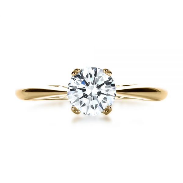 Custom Diamond Side Stone Engagement Ring [Setting Only] - EC072 - Roselle Jewelry